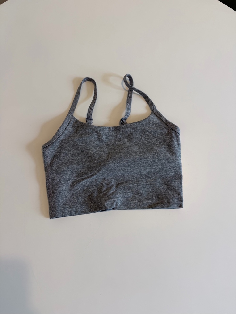 Aritzia grey crop workout top